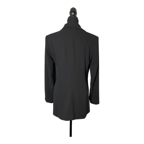 Vintage 90s Braemar Jeremy Scott Black Beaded Blazer - Picture 6 of 8